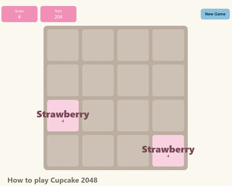 cupcake 2048 next level game