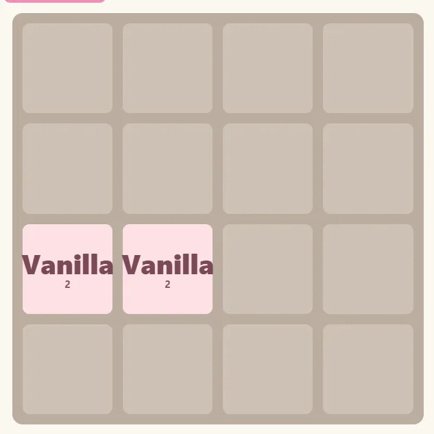 cupcake 2048 start UI